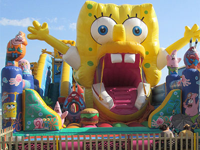 Seguros para Bob Esponja feria , hinchable Bob Esponja, tren bob esponja para la feria. Responsabilidad Civil