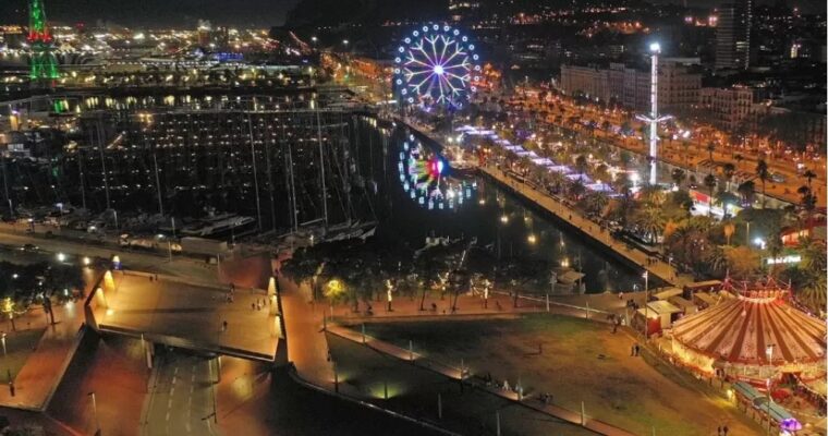 Así es la feria de atracciones de Navidad más grande de Barcelona: con entrada gratis y una pista de hielo de 500 m2